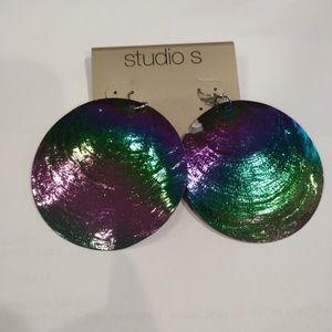 Rainbow Shell Earings